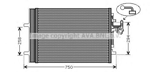 PRASCO VO5161 Condenser, air conditioning